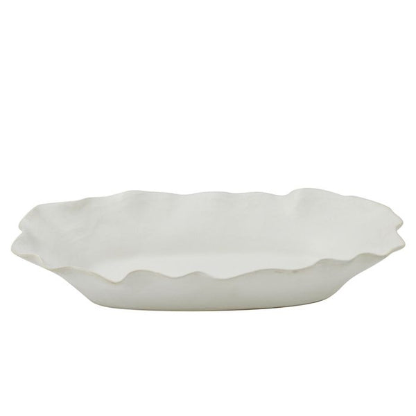 Verity Ceramic Shallow Bowl - Natural