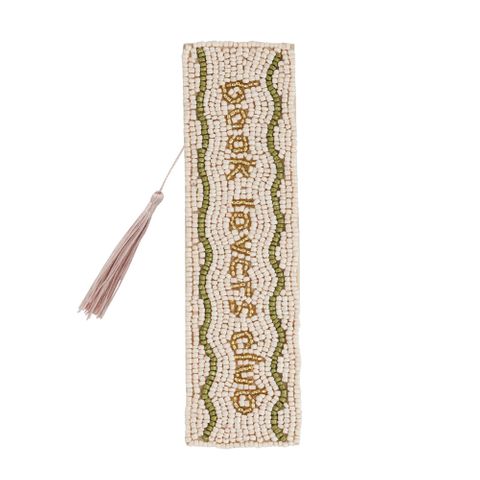 BOOK LOVER BEADED BOOKMARK
